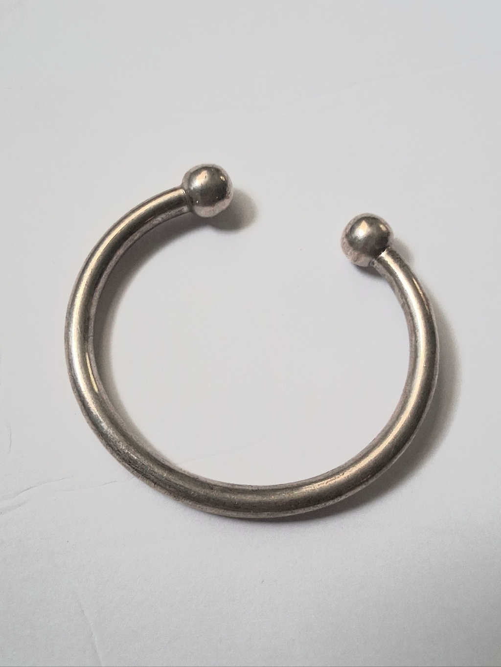 Taxco Vintage Sterling Silver Ball Cuff Minimalist Open Bracelet 125$
